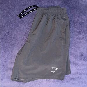 Gymshark Dark Gray Athletic Shorts Lightweight Performance Design